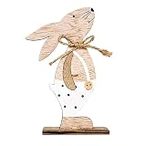Générique Artisanat en Bois de Pâques Ornements de Lapin Style Maison Ornements d'artisanat en Bois Stylo Original Cher (WH1, One Size)