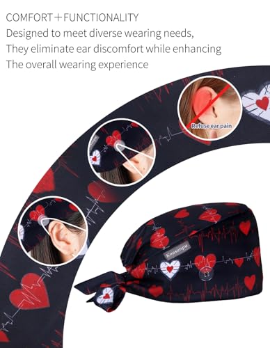 Image of Kousenpu Scrub Caps for Men, Adjustable Surgical Cap, Breathable Medical Hat for Doctors, Nurses & Healthcare Professionals