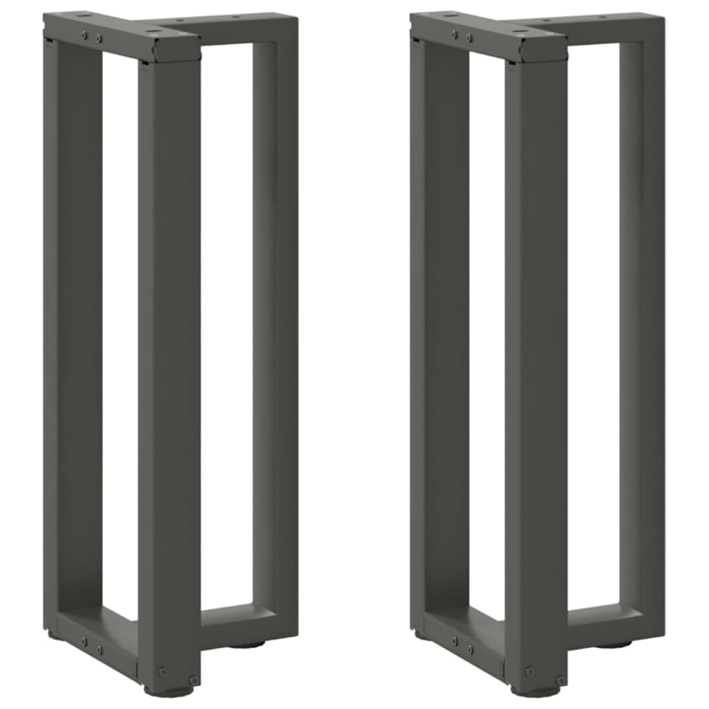 Nogi konsoli w kształcie litery T, 2 sztuki, antracytowe, 38 x 25 x 72-73 cm, stal z regulowanymi nóżkami poziomującymi, do stołu jadalnego, stolika kawowego, biurka, stelaża meblowego