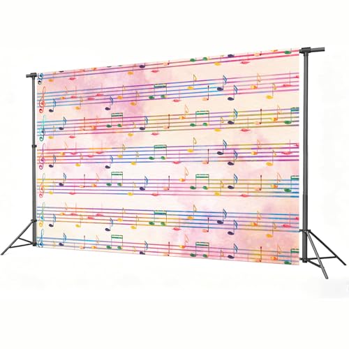 Fondo Fotográfico Rosa Notas Musicales 8x8 ft miniatura 3
