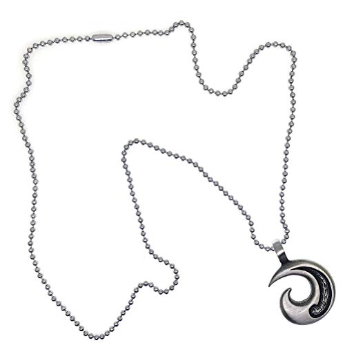 Ohdeal4U Tribal Shinto Surfer Jewelry Zen Circle Buddhism Elegant Effortless Ensō Maori Bear Claw Protection Amulet Pewter Boy's Men's Women's Pendant Necklace Charm For Men W Silver Ball Chain #TOP4