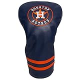Team Golf MLB Houston Astros Vintage Driver Head Cover Vintage Driver Golf Club Headcover, Form Fitting Design, Retro Design & Superb Embroidery