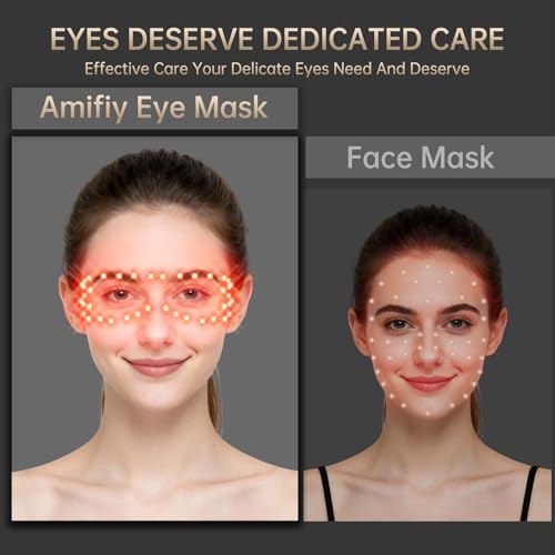 Image of Red Light Therapy for Eyes, 4-in-1 3 Minutes Treatment Under Eye Red Light Mask, Targets Fine Lines, Eye Bags, Wrinkles & Dark Circles, Rejuvenating Eye Massager for Men Women (Black)