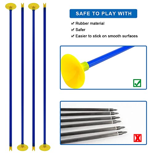 20 Pieces Replacement Suction Cup Arrows, 16.5 Inch Kids Archery Replacement Arrows With Rubber Tip, Suitable For Boys Girls, Blue #TOP3