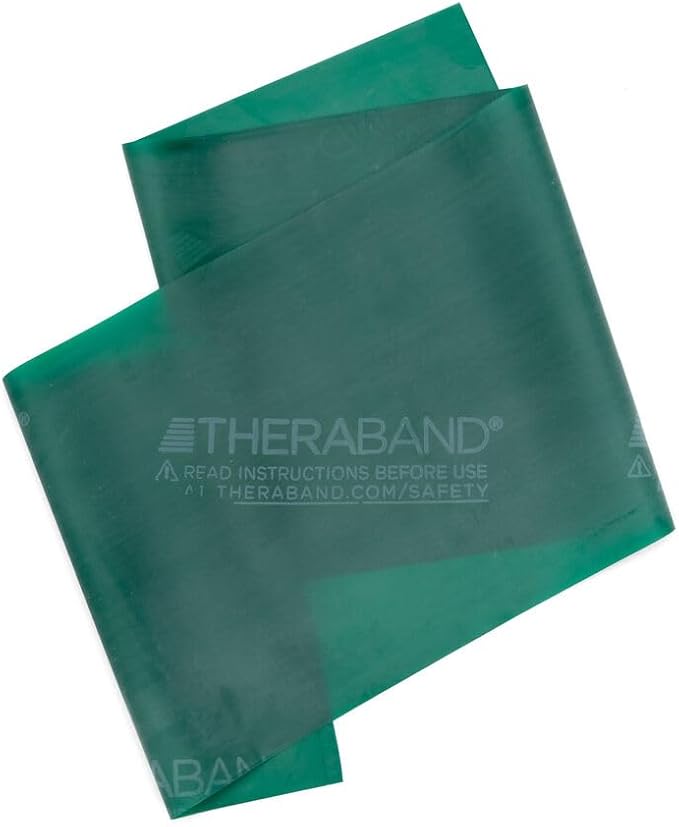 TheraBand Resistance Bands, 6 Yard Roll Professional Latex Elastic Band For Upper & Lower Body, Core Exercise, Physical Therapy, Pilates, Home Workouts, Rehab, Green, Heavy, Intermediate Level 1