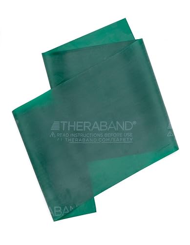 Miniatura 10 de THERABAND - Bandas de resistencia, rollo de 18 pies, banda elástica de látex profesional para ejercicio superior e inferior del cuerpo y del núcleo,