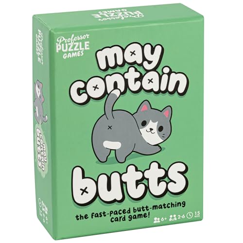 Professor PUZZLE May Contain Butts - Race to React in This Fast-paced Butt-Matching Card Game!