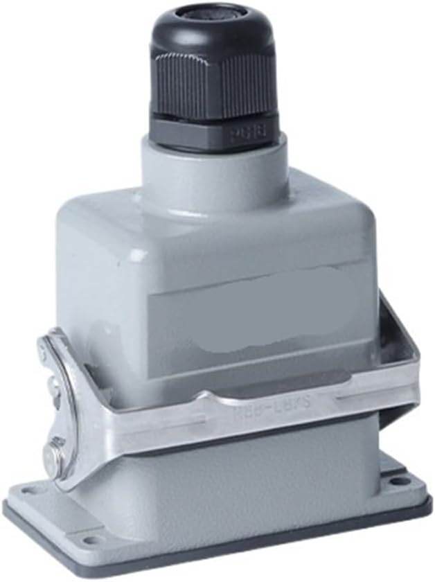 HE4/6/10/12/16/20/24 Aviation Plug Stainless Steel Buckle Heavy-Duty Connector Industrial Thermal Conductivity(24-coredoublebucklesideoutlet)