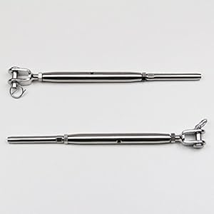 2 Stück Dely Trade Wantenspanner Gabel/Drahtseil M6