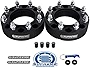 Supreme Suspensions - 1.5' Hub Centric Wheel Spacers for 2005-2022 Ford F-250 / F-350 Super Duty - BP: 8x170mm / CB: 124.9mm / Studs: M14x1.5 [2pc Black Pack] - 4 Tire Valve Caps Included
