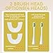 yeklike Adult Sonic Automatic Electric Toothbrush, 360° Oral Cleaning Stain Whitening (Yellow), IPX7 Waterproof Rechargeable, u-Shape Brush Head*3+Straight Handle Brush Head*2