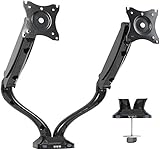 VIVO Dual LCD Monitor Height Adjustable Desk Mount Stand Black Deluxe Gas Spring and Dual USB 3.0 Ports/Holds 2 Screens up to 27