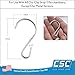 Clip Strip 100 Pack S Hooks for Hanging Displays in Retail, 1.8125
