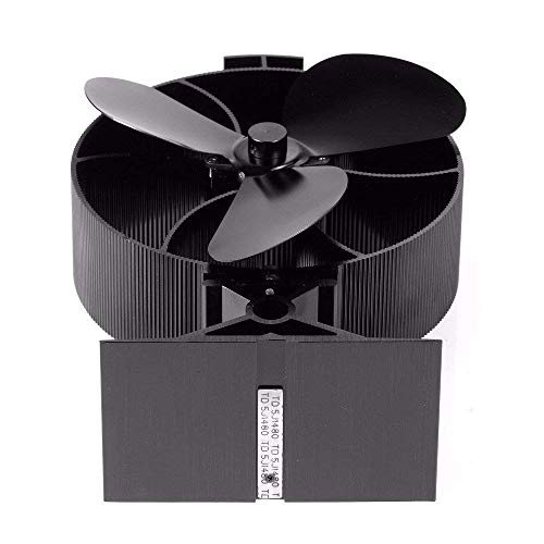 GALAFIRE [ 2 Years ] Large Airflow Heat Powered Log Burner Wood Stove Fan Eco Fan with Fireplace Accessories Magnetic Stove Thermometer - Thumbnail 5