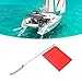 AOWINHIT Stainless Steel Marine Mast Flag Wind Indicator, Sailboat Yacht Mast Mount Red Boat Flag for Monotype Sailing (140x120mm / 5.51x4.72 in)
