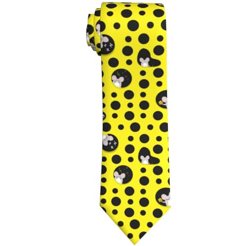 WILL BUDXEG Cheese Lovers Food Rat Mouse 3d Animal Mens Novelty Necktie Ties Funny Neckties Fashion Neck Ties