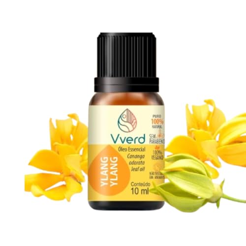 Óleo Essencial de Ylang Ylang 100% Puro Vverd 10ml Calmante, Afro...