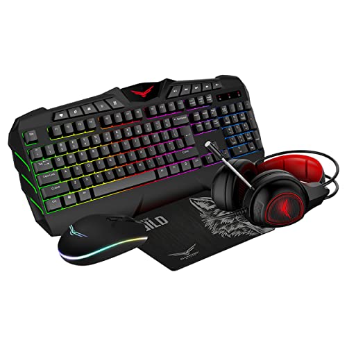 Mouse De Computadora, Personal Computer NACEB Kit Gamer 4 EN 1 Teclado/Mouse/Headset/Mousepad Wild NA-0934