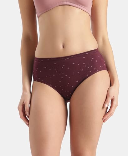Image of Jockey 1406 Women's High Coverage Super Combed Cotton Mid Waist Hipster with Concealed Waistband and Stay Fresh Treatment (Pack of 5 Colors & Prints May Vary)