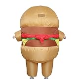 Genérico Disfraz Inflable Adulto - Poliéster, 12.6x9.5x3.2in, Divertido Traje De Hamburguesa, Ligero | Disfraz de Cosplay Blow-Up Burger, Disfraces inflables para fiestas, reuniones de Pascua