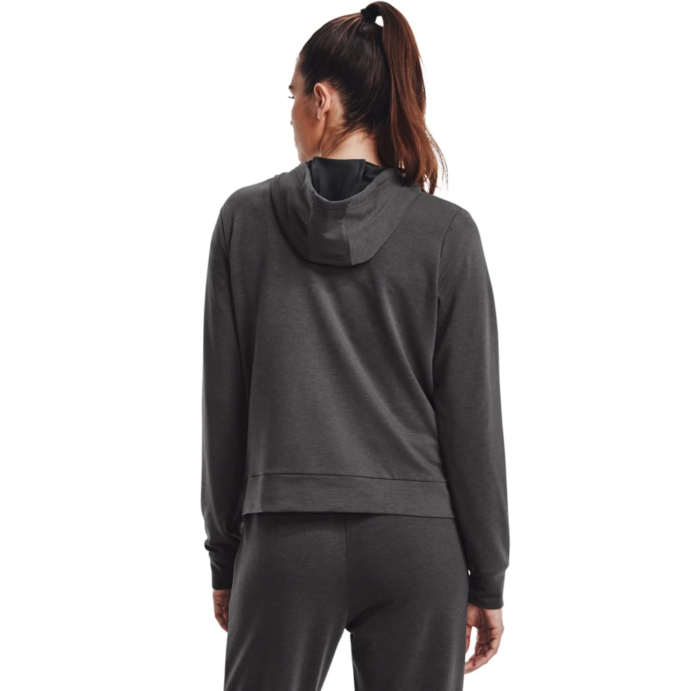 Under Armour Rival Terry - Felpa con Cappuccio E Zip Top in Pile Donna
