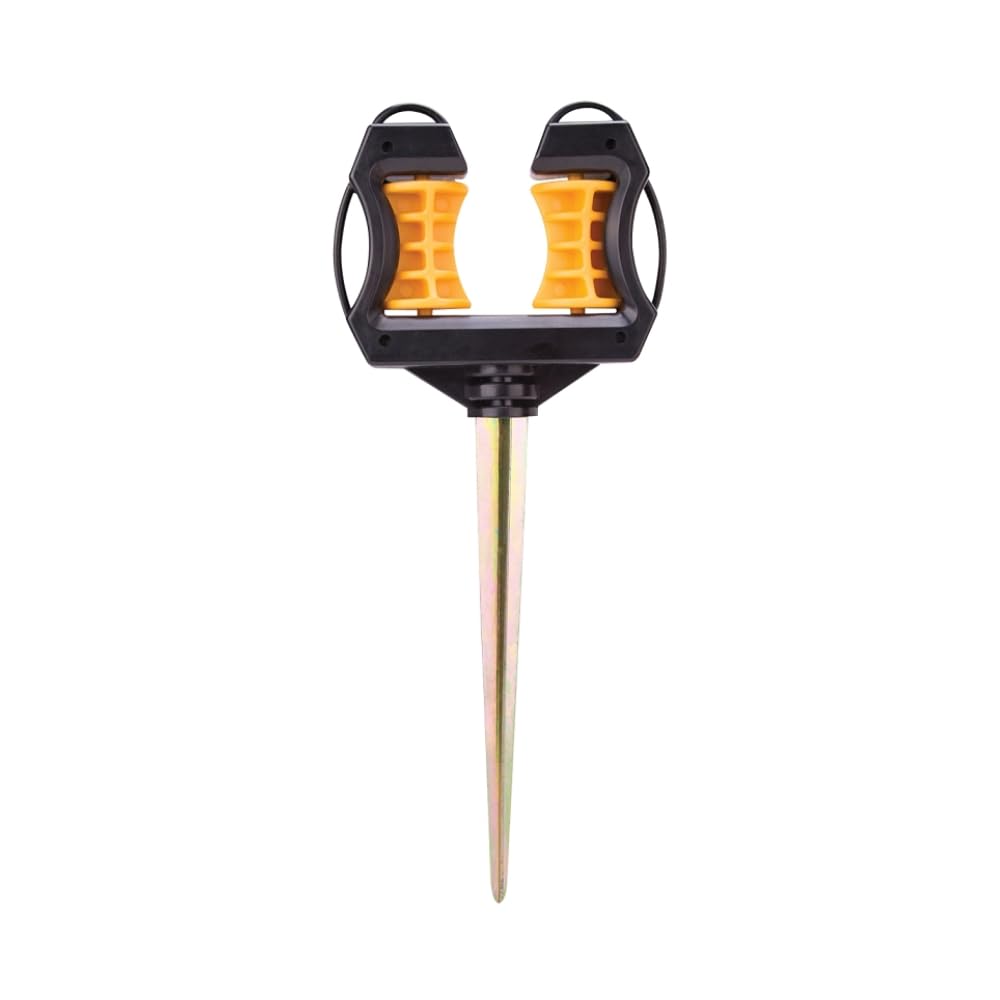 Rocky Mountain Goods Deluxe Hose Guide Spike - Smooth Roller Mechanism Allows Garden Hose to Pass Plants/shrubs Without damaging Them - Solid Rust Proof Metal Spike - Keeps Hose from kinking