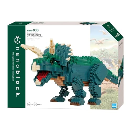 Figurine en briques BANDAI NANOBLOCK Triceratops Deluxe 930 pcs - vue 7
