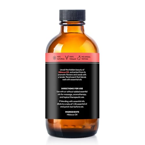 Image of Hibiscus Oil Premium Cold Pressed Carrier Oil (1 oz.) | for Skin, Face, Body, Hair Revitalization |