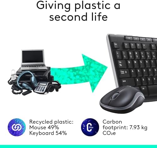 Logitech MK270 Wireless Keyboard and Mouse Combo for Windows, 2.4 GHz Wireless, Compact Mouse, 8 Multimedia and Shortcut Keys, 2-Year Battery Life, for PC, Laptop - 3