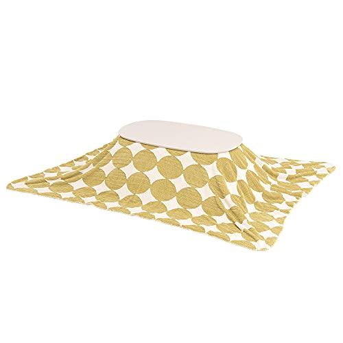 クオリアル 折りたたみこたつ2点セットホワイトウォッシュ×グリーン