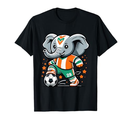 Maillot Supporter Football Africain - Côte D'ivoire Maillot Éléphant Ivoirien Supporter Football T-Shirt