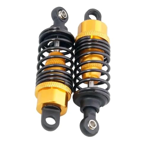 Amortisseur alu 68mm 102004 jaune pour voiture de piste RC 1/10