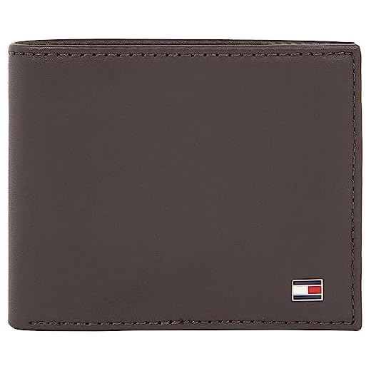 Tommy Hilfiger Eton Mini CC Wallet, Cartera para Hombre, Brown, OS