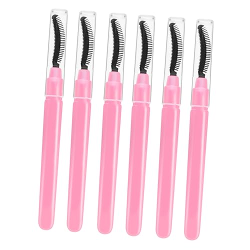HONMEET Gentle Silicone Lash Brush Set 6pcs Eyelash Makeup Brush Wands for Lashes