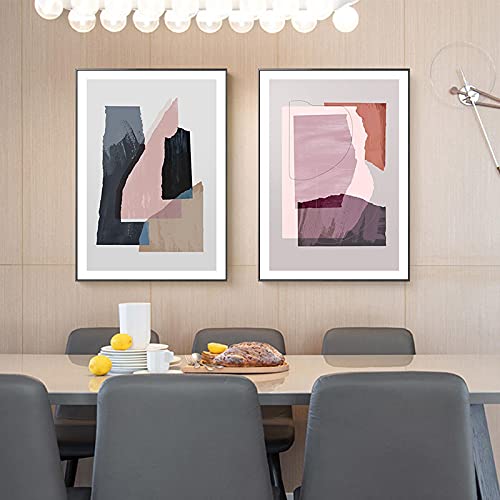 Peintures Art Mural Marbre Rose et Violet pour Sublimer la Déco du Salon