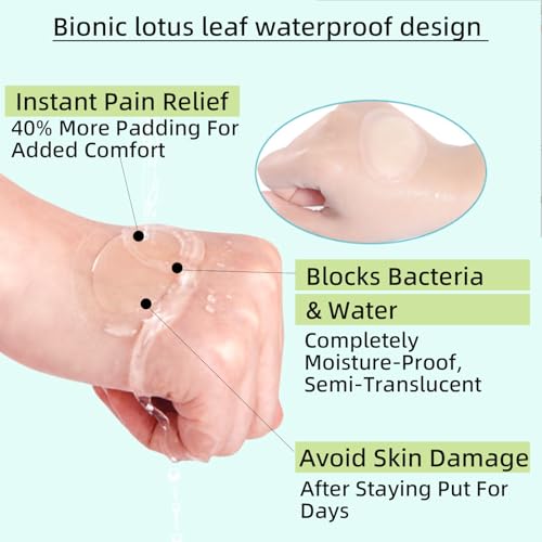 Image of Hydrocolloid Blister Bandages for Feet, PARWART 34 Pcs Variety Pack Waterproof Moleskin for Blisters Used for Blister Prevention and Healing, for Toe Heel Foot Hands Feet, No Foreign Body Sensation