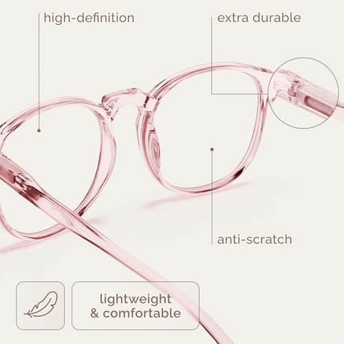 Image of IBOANN Chic & Comfy Blue Light Glasses for Women - 3-Pack Round Frames, Screen-Ready Style with UV Protection Coating