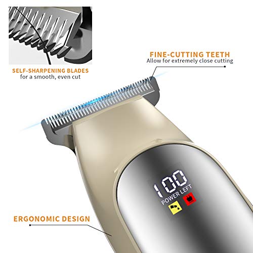 Hair Clipper - Liberex Professional Cordless Electric Fade Hair Trimmers Set Close Cutter, Rechargeable Wireless T-Blade Grooming Machine Beard Edger Kit for Men Kids Family Home with 3 Guide Combs