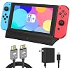 TV Docking Station for Switch,Replacement for Official Switch Dock,Docking Station Support 4K HDMI Adapter Output with HDMI Cable and 15V/2.6A USB-C Charger
