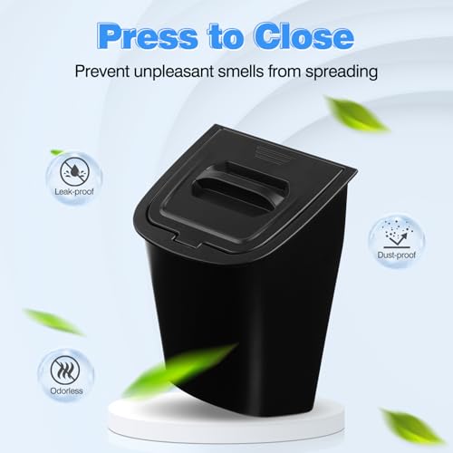 Image of Karltys Car Trash Can, Dedicated Garbage Can for with Lid, Odor-Proof Car Garbage Bin Automotive Center Console Organizer for Hyundai Ioniq 5 2022-2024 Interior Accessories(Not for 2025+ /N Line)