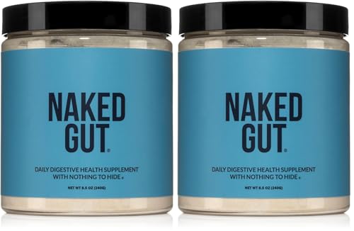 Image of NAKED Gut - Daily Gut Health Supplement Powder, GMO-Free, Soy-Free, Gluten-Free, Vegan and Hypoallergenic, 40 Servings (Pack of 2)