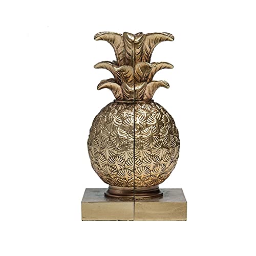 Sujetalibros de piña antigua en resina natural para una decoración elegante de despachos 2