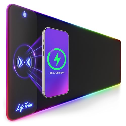 Tapis de souris LED pour cadeaux de jeu LifeTrim grand format de 90 cm