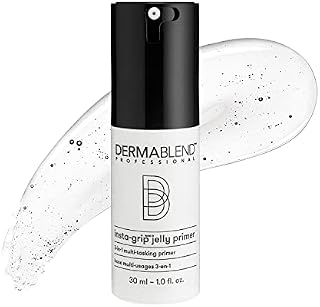Dermablend Professional Insta-Grip Jelly Primer - 3-in-1: 24-Hour Makeup Extender, Instant Moisturizer, and Skin Tightening Mask - Dermatologist-Created, Fragrance-Free, Allergy-Tested - 30 ml