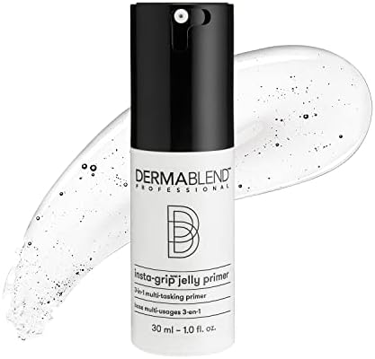 Dermablend Insta-Grip Jelly Primer Face Makeup, Silicone-Free Face Primer for Dry Skin, Pore Minimizing with 24HR Wear, 1.0 Fl oz