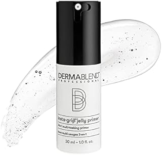 Dermablend Insta-Grip Jelly Primer Face Makeup, Silicone-Free Face Primer for Dry Skin, Pore Minimizing with 24HR Wear, 1.0 Fl oz