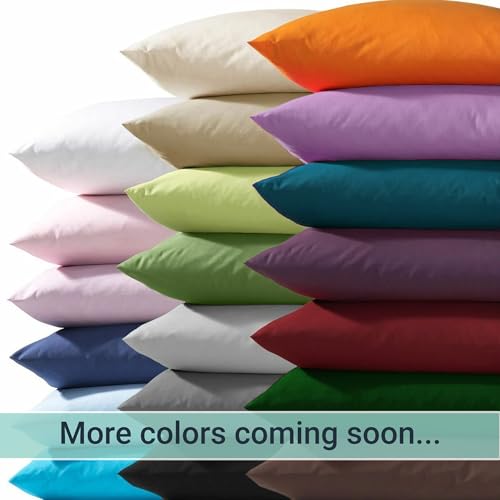 ZPECC Pillow Cases Bulk 24 Pack - Standard Pillowcases with Envelope Closure, Soft Brushed Microfiber Pillow Cover for Hotel Airb&bs Hospital Bedding Essential, Cyan