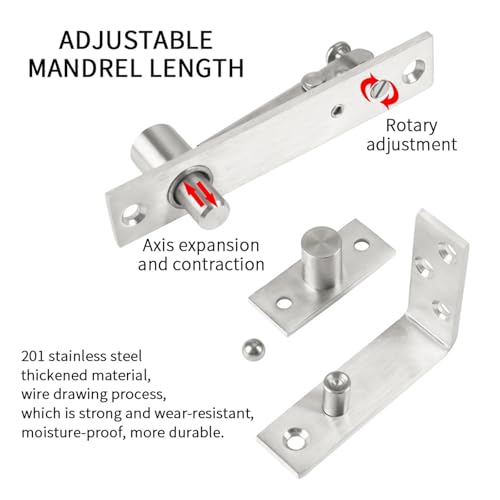 Charnière pivotante de porte en acier inoxydable 90° rotation dissimulée