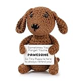JoycuFF Dachshund Gifts for Women, Inspirational Weiner Dog Gifts for Women with Positive Messages, Handmade Emotional Support Positive Dachshund Weiner Dog