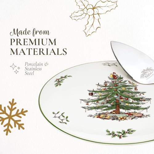 Portmeirion Home & Gifts Spode Cake Plate and Server Boxed Set, Ceramic, Multi-Colour
